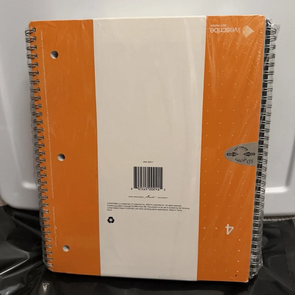 Livescribe DOT Paper 8.5 x 11 College Ruled Notebook 1-4 80 Sheets each Smartpen